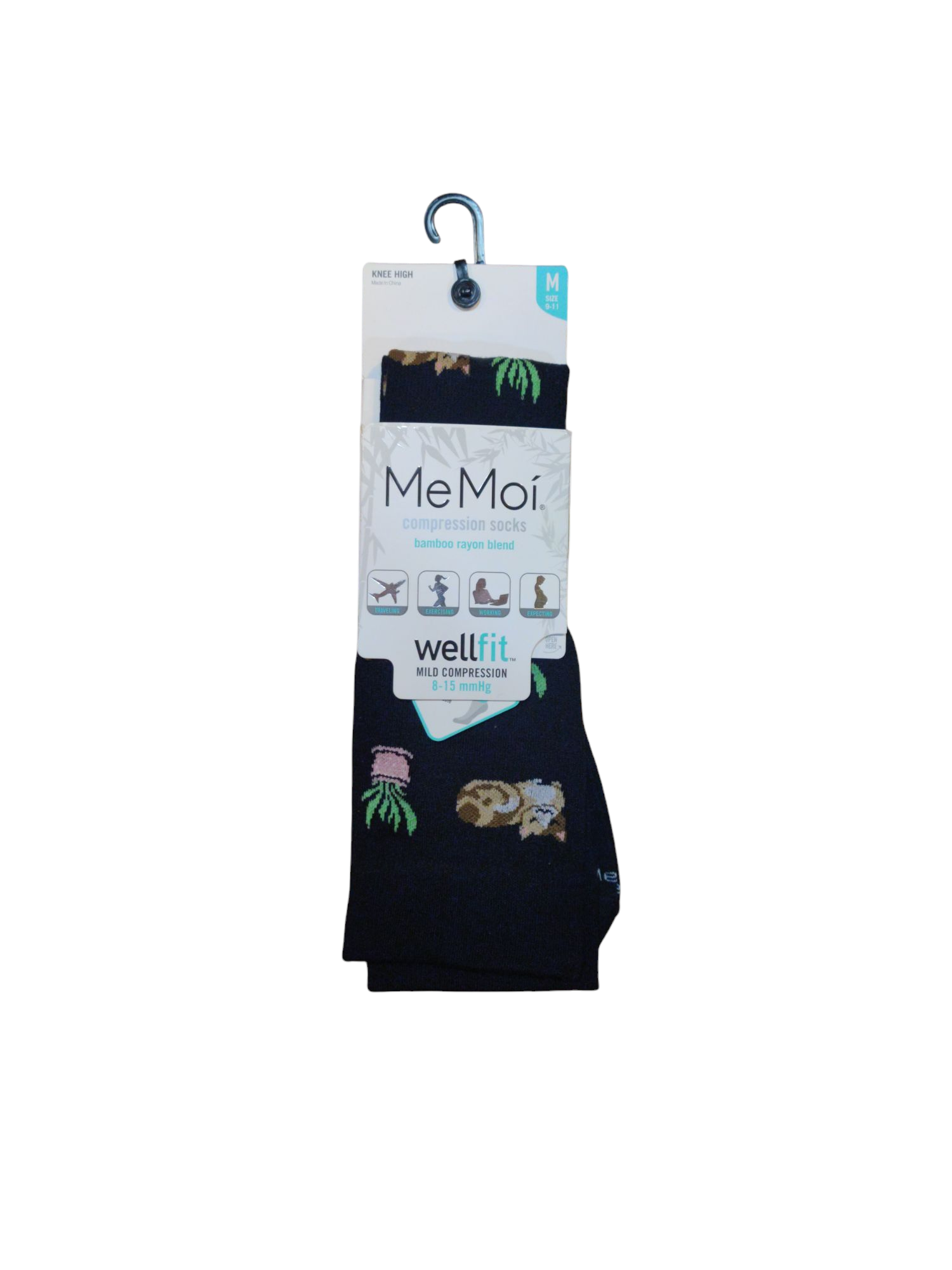 MeMoi Knee High Mild Compression Socks (M) image 1