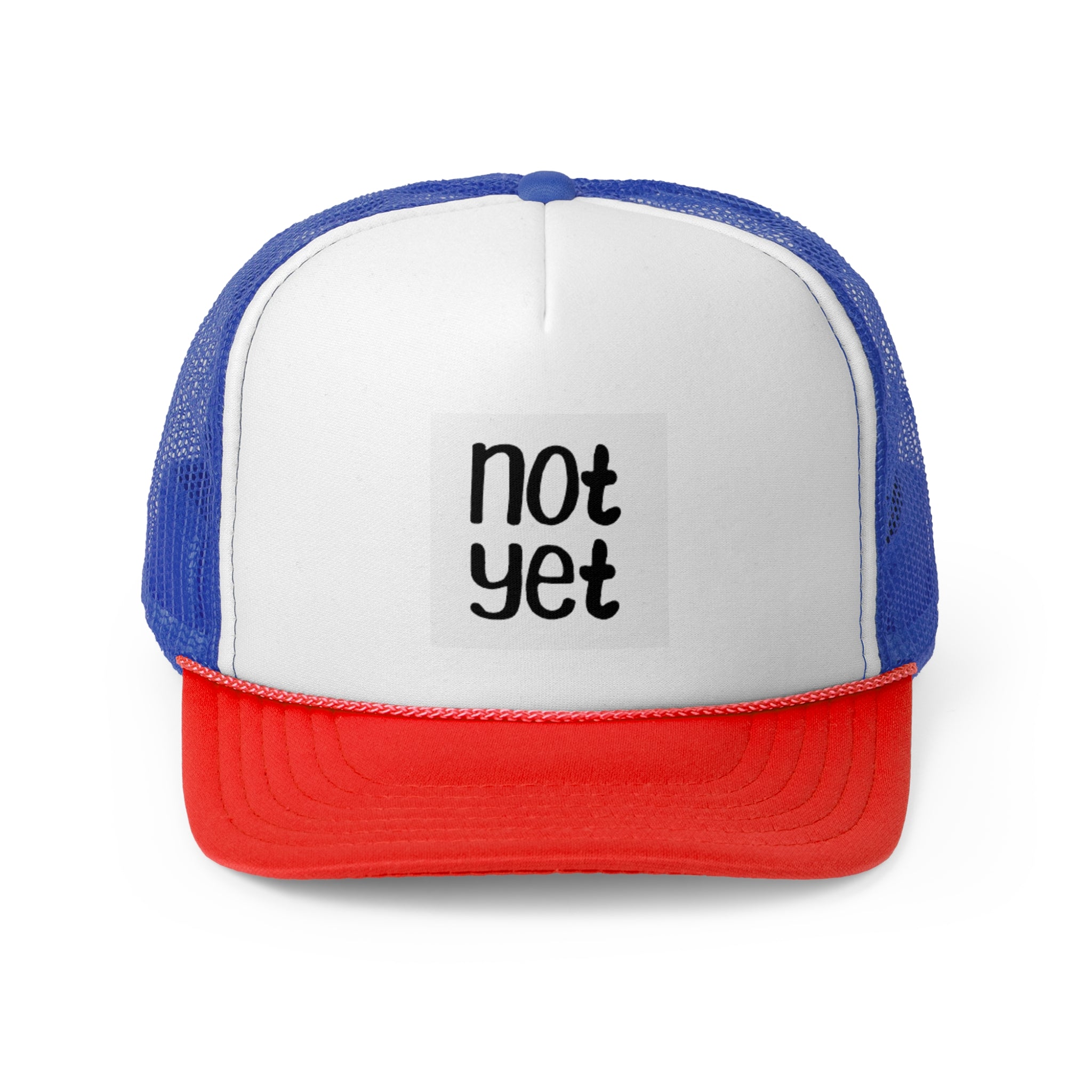 Not Yet Trucker Cap - Motivational Black and White Hat for Everyday Wear image 7