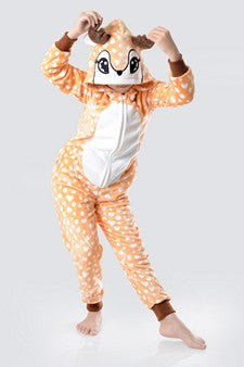 Yelete Kid's Spotted Heart Reindeer Animal  One Piece image 1