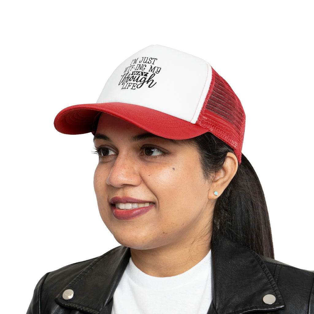 WTF-ING My Way Thru Life Trucker Snap Back Hat image 5