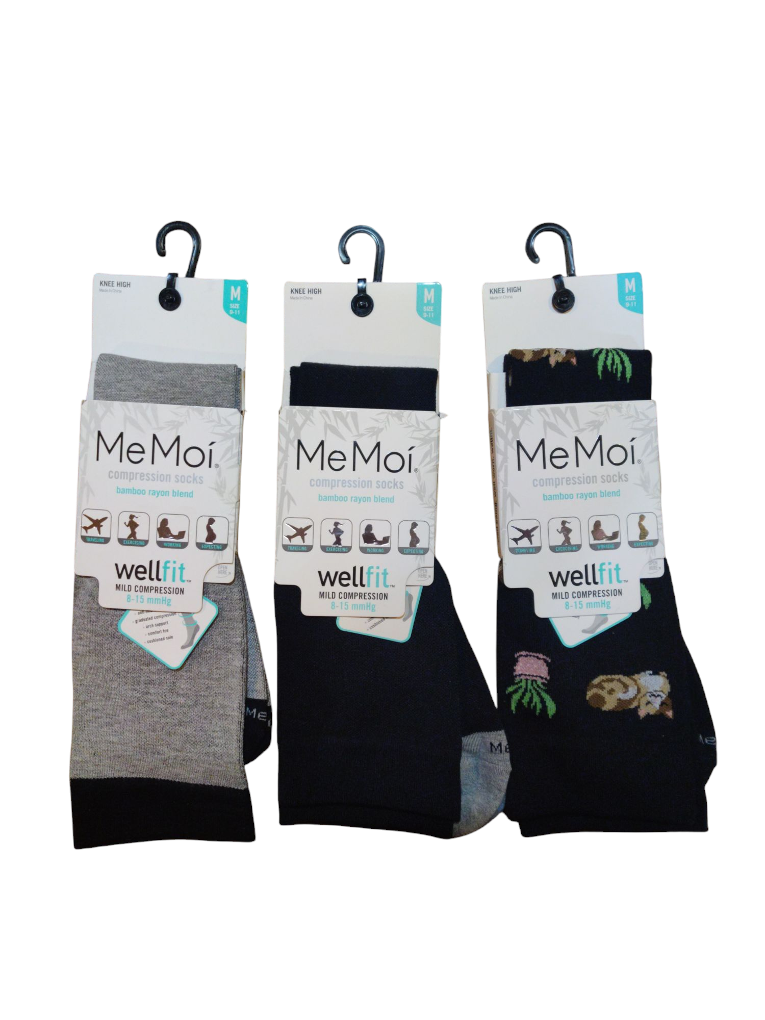MeMoi Knee High Mild Compression Socks (M) image 0