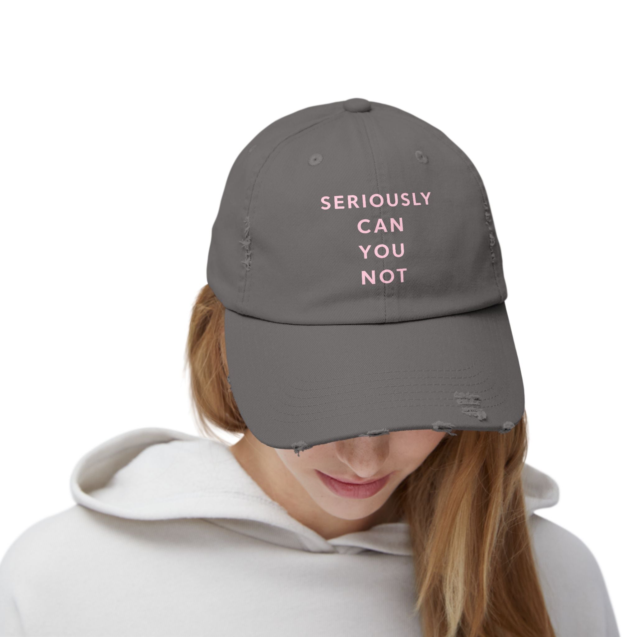 Seriously Can You Not Unisex Distressed Cap image 10