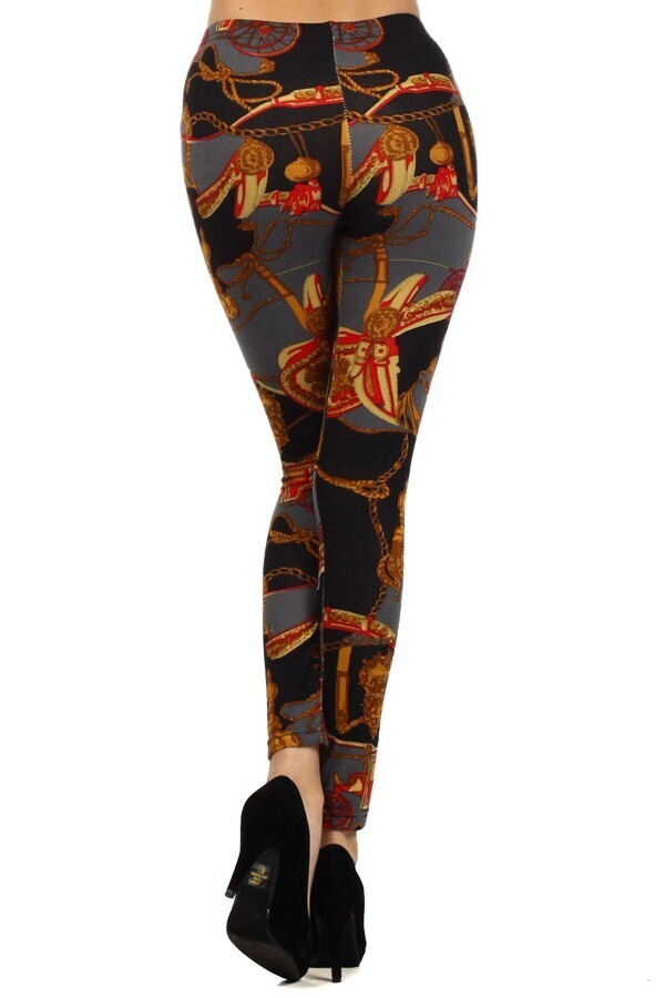Carriage Design Fashion Leggings image 1
