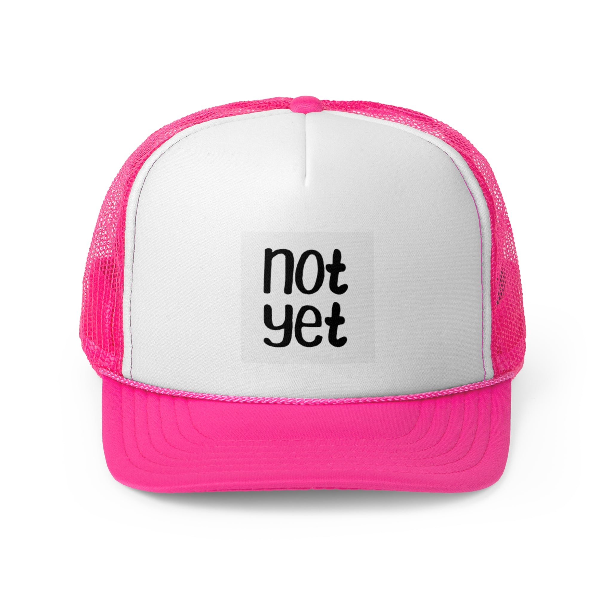 Not Yet Trucker Cap - Motivational Black and White Hat for Everyday Wear image 5