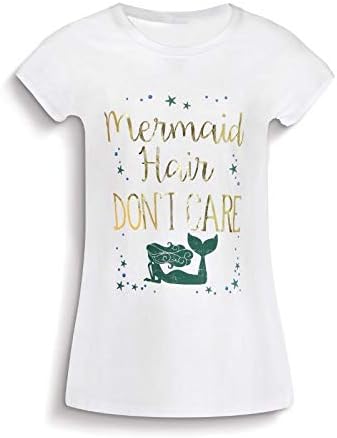 Mermaid Hair Don't Care Sleep Shirt White image 0