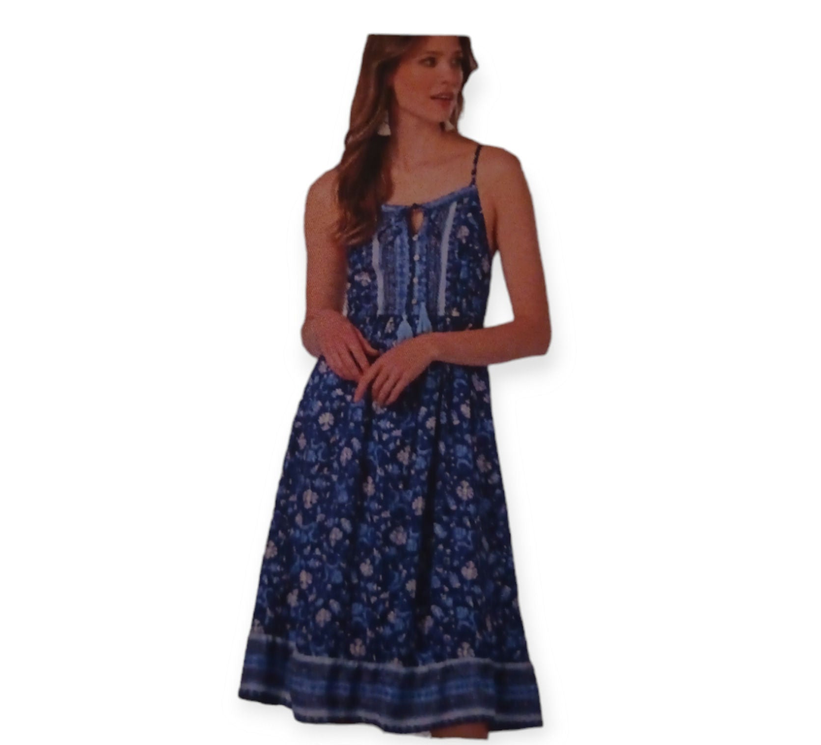 Blue Print Dress-Med image 0