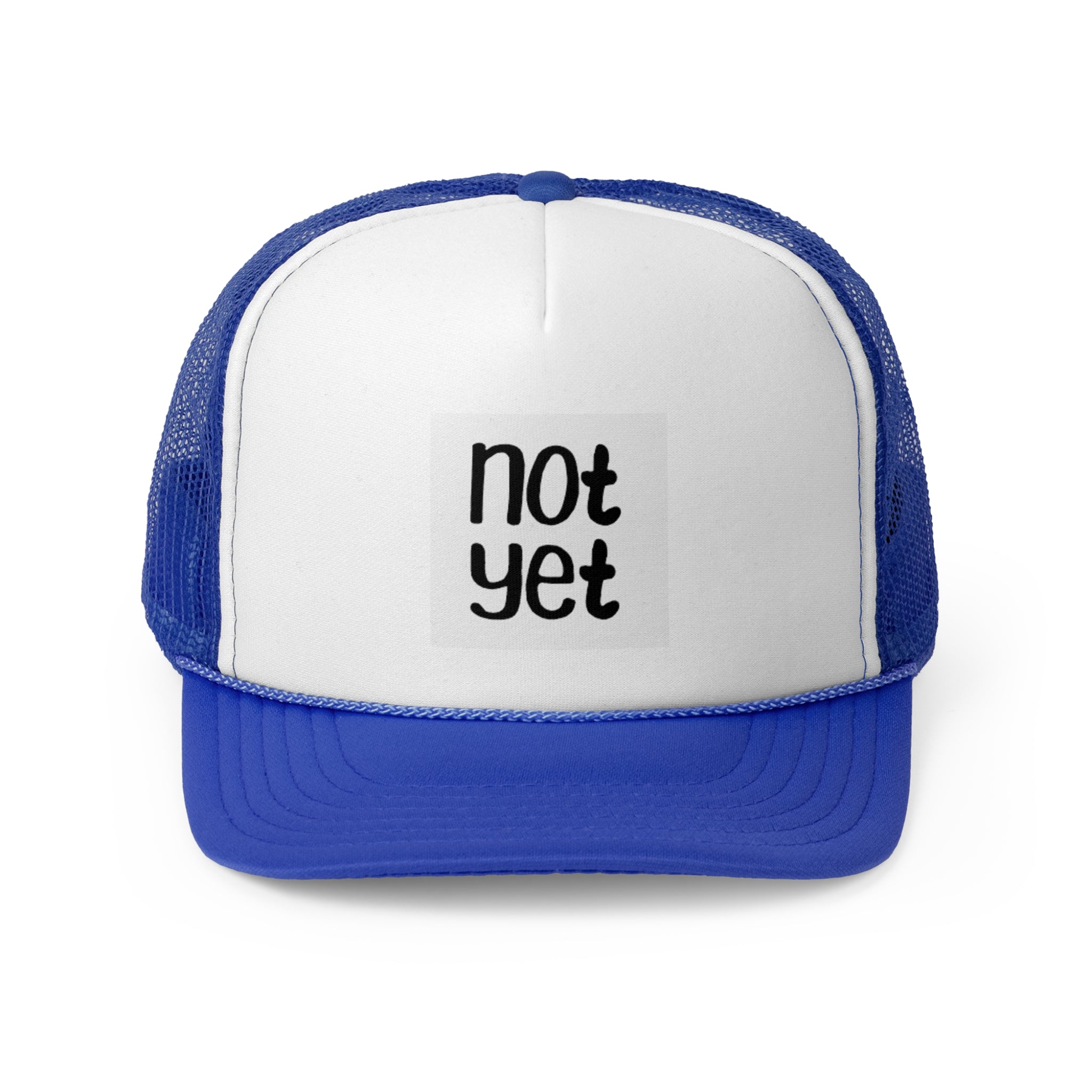 Not Yet Trucker Cap - Motivational Black and White Hat for Everyday Wear image 14