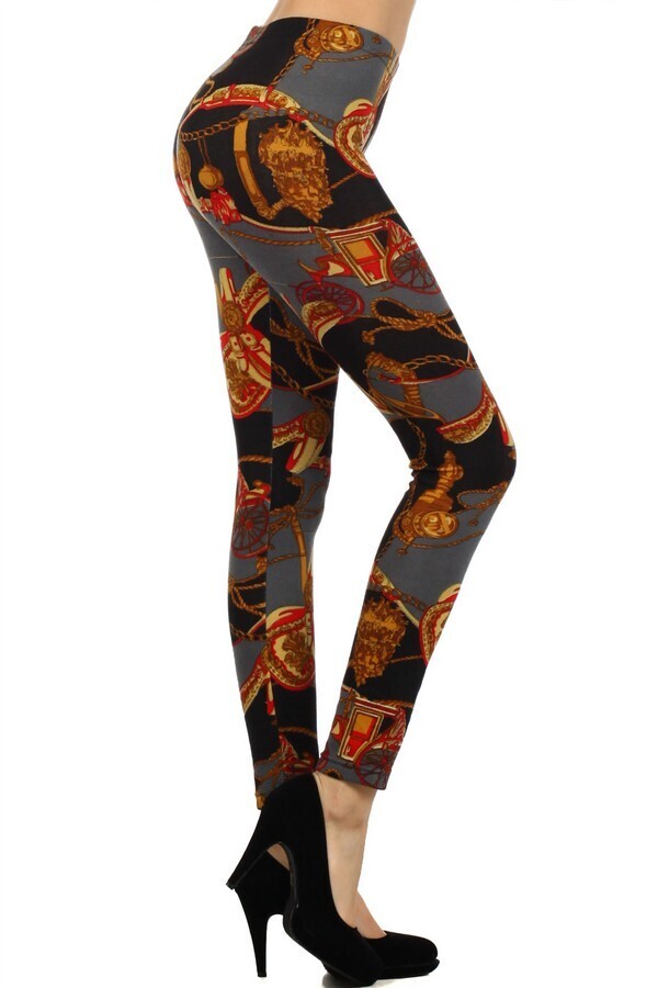Carriage Design Fashion Leggings image 0