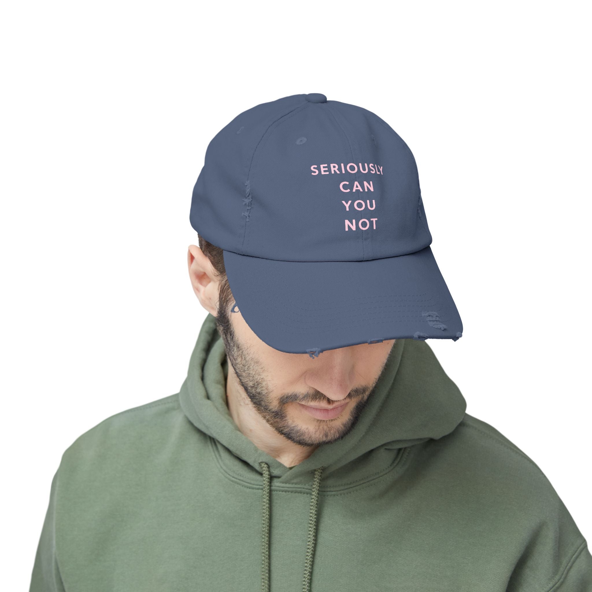 Seriously Can You Not Unisex Distressed Cap image 8