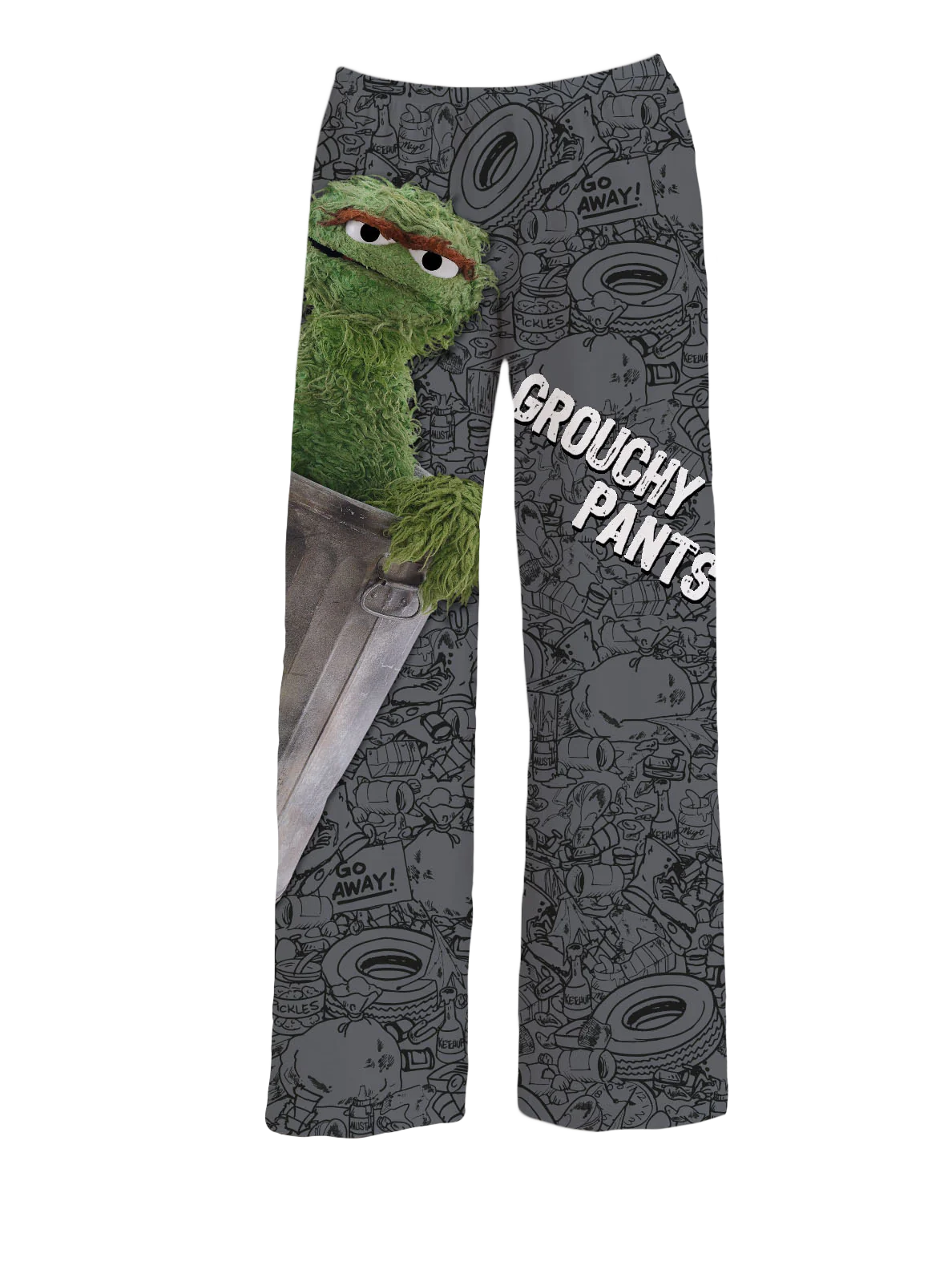 Brief Insanity Sesame Street Oscar The Grouch Pajama Pants image 0