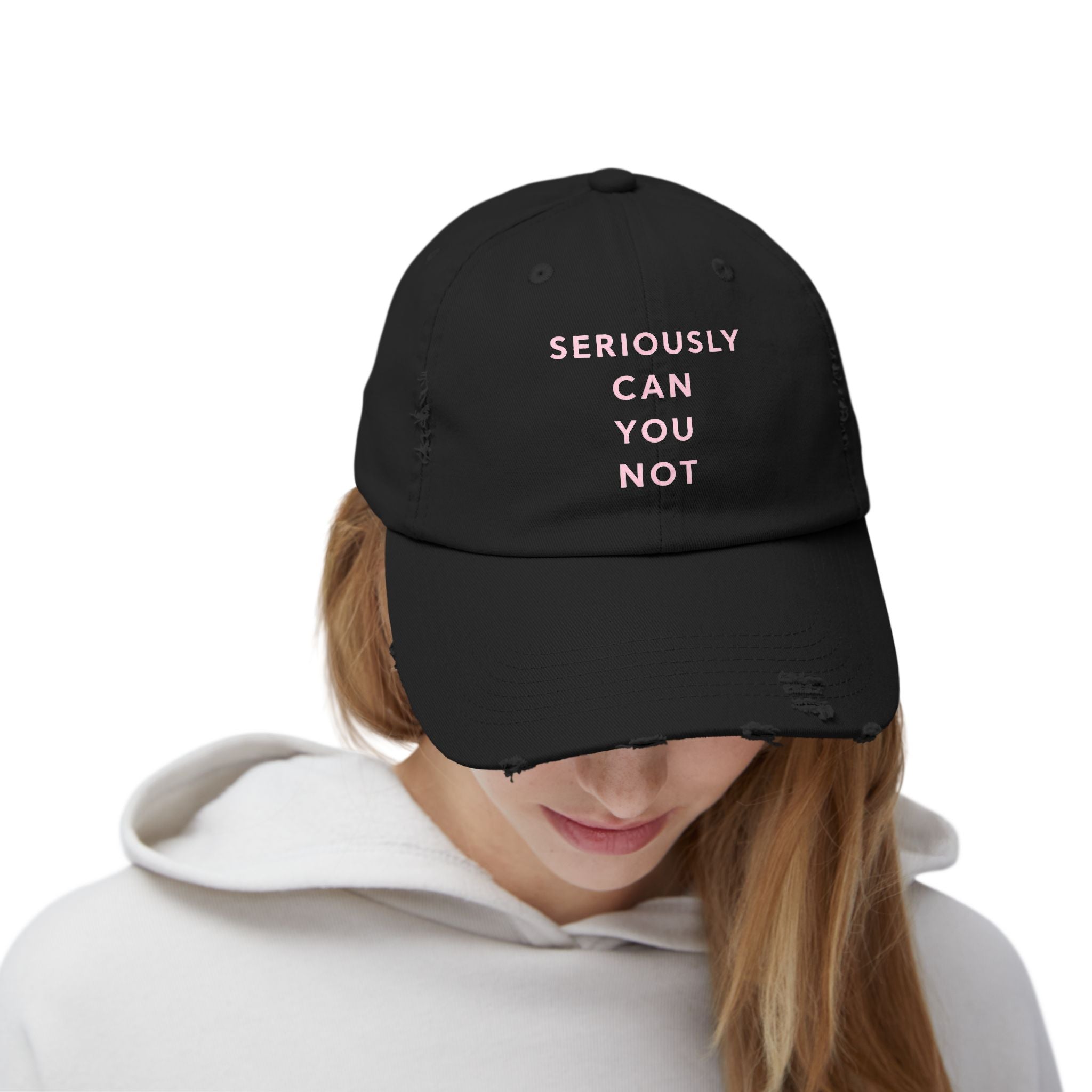 Seriously Can You Not Unisex Distressed Cap image 2