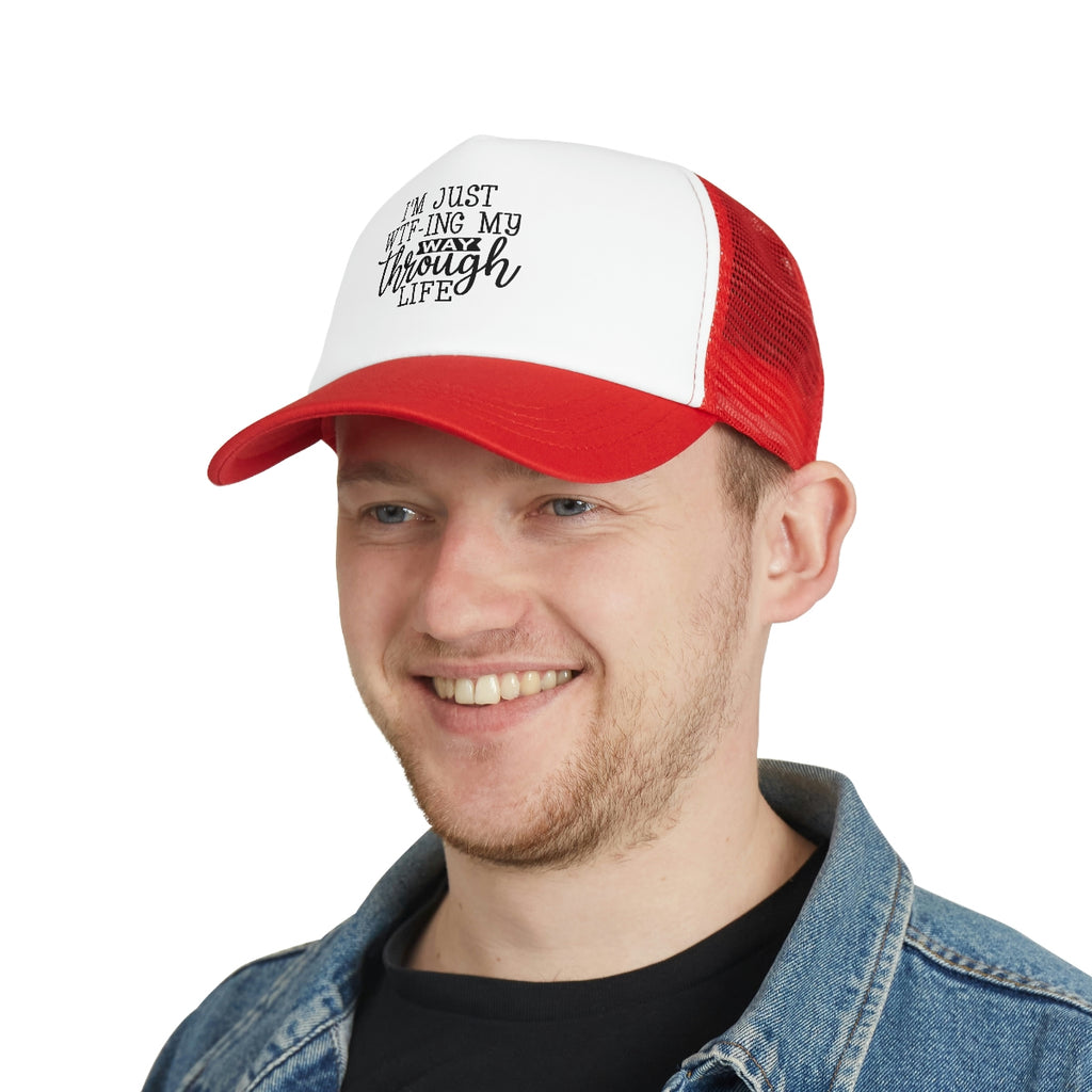 WTF-ING My Way Thru Life Trucker Snap Back Hat image 4