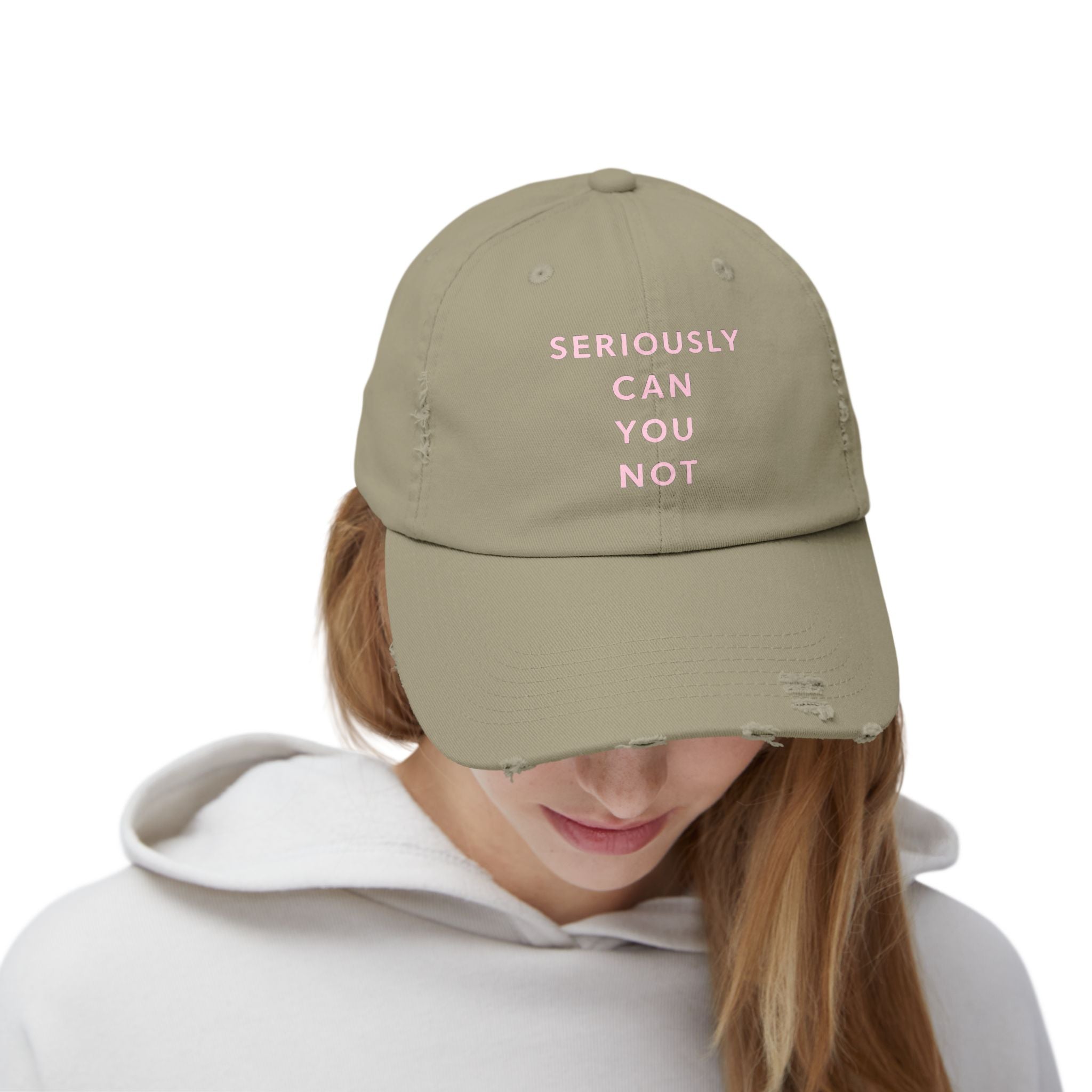 Seriously Can You Not Unisex Distressed Cap image 4