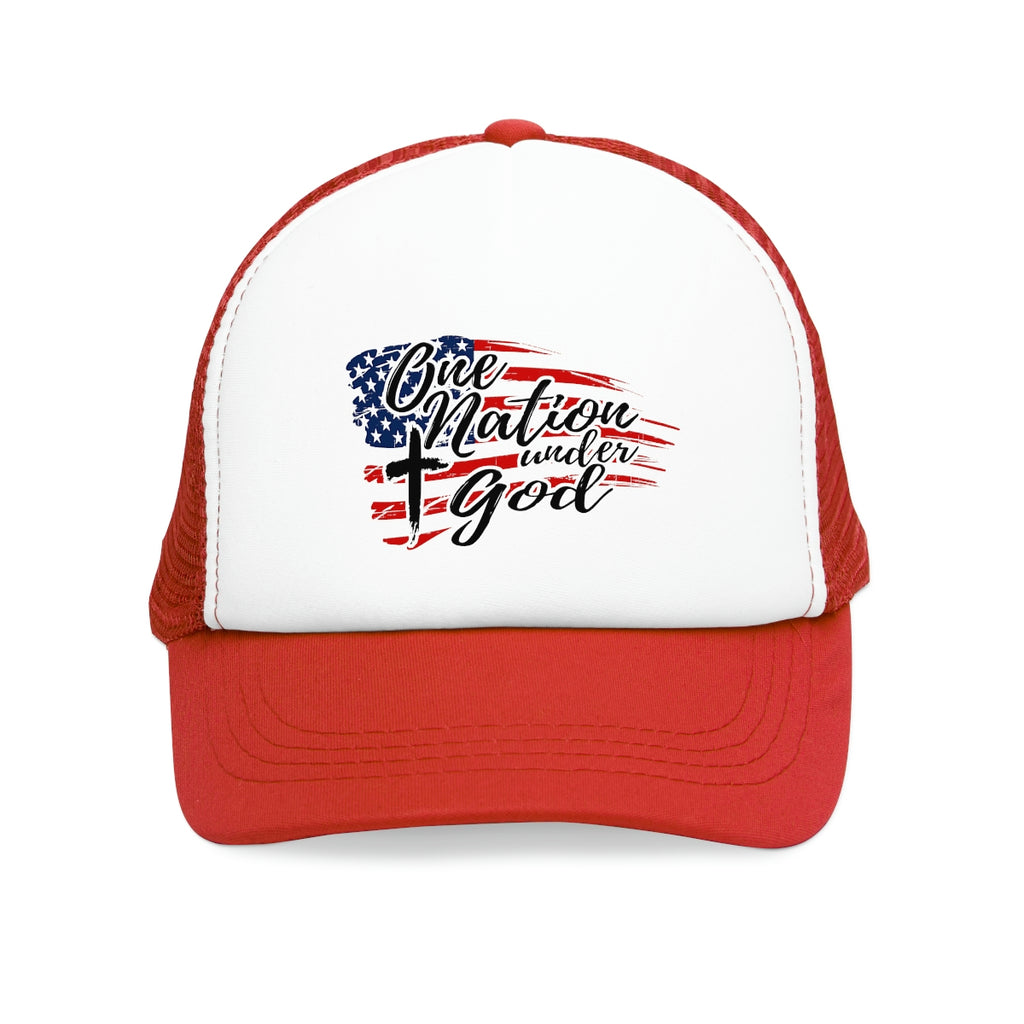 One Nation Under God Trucker Snap Back Hat image 0