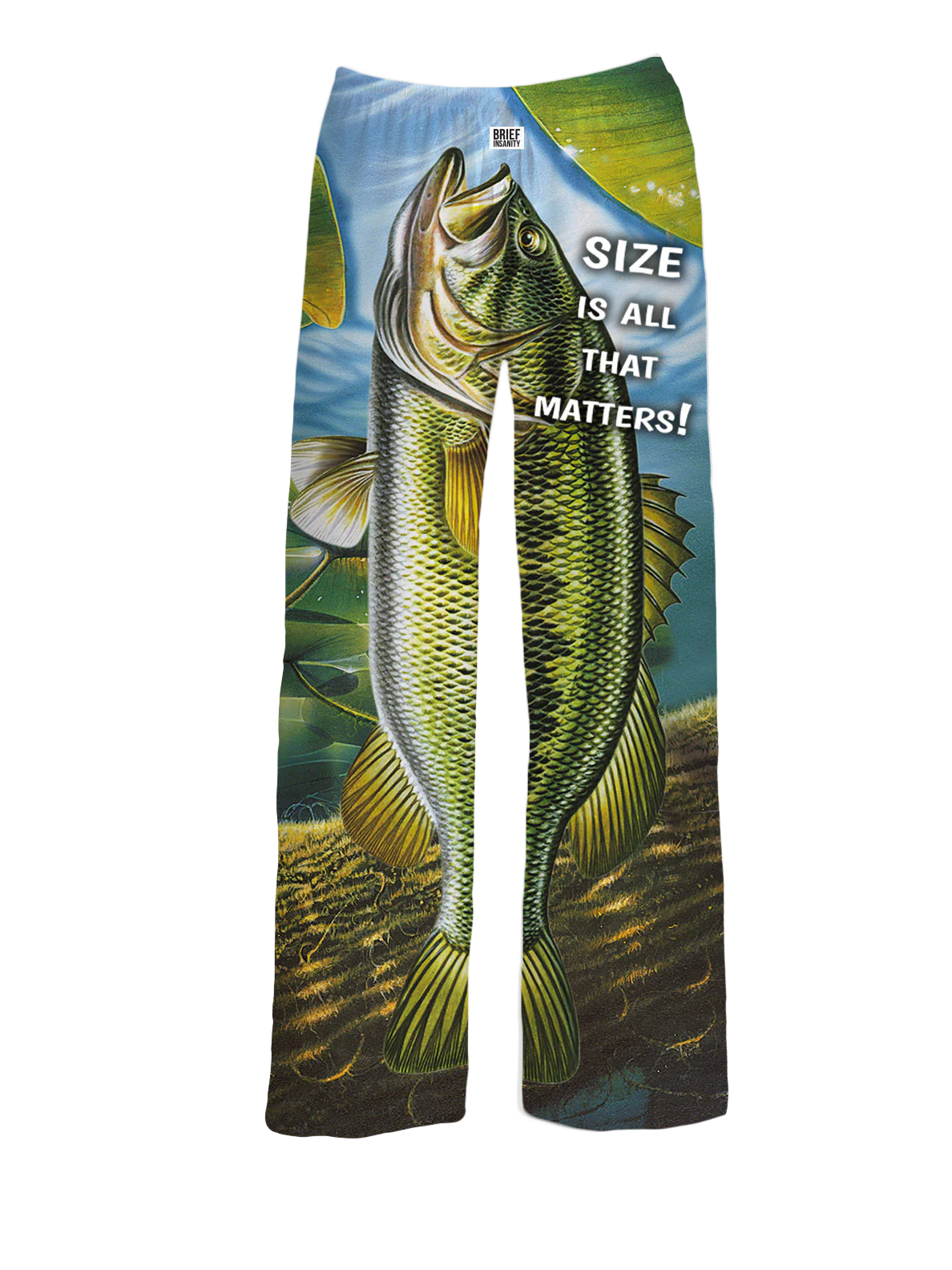 Brief Insanity Big Fish Size Matters Pajama Pants image 0