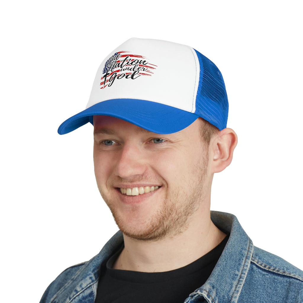 One Nation Under God Trucker Snap Back Hat image 14